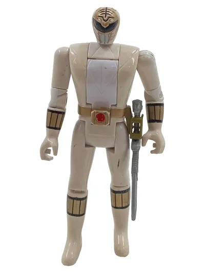 Bandai Power Rangers White Ranger Actionfigur 13cm Weiß Retro Abenteuer