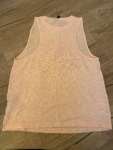Adidas Damen Tank Top Sportshirt Rosa Logo-Print Gr. XS