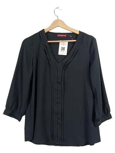 edc by Esprit Damen Bluse Gr. M Grau Elegant 3/4-Arm Polyester