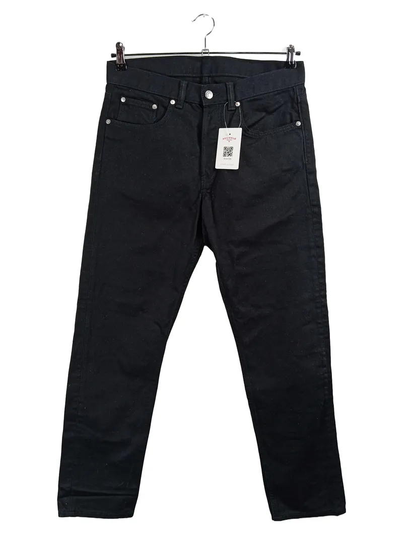 Arket Herren Jeans Straight Leg Schwarz W31 Bio-Baumwolle Over Dyed 4
