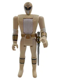 Bandai Power Rangers White Ranger Actionfigur Retro Beige 13cm mit Schwert 1