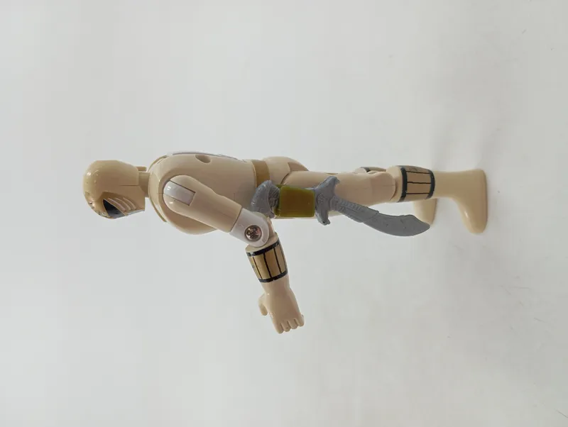 Bandai Power Rangers White Ranger Actionfigur Retro Beige 13cm mit Schwert 2