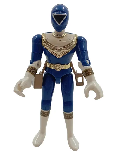 Bandai Power Rangers Zeo Blue Ranger Actionfigur 12cm Retro Blau