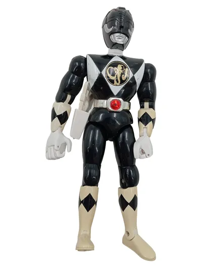 Bandai Power Rangers Black Ranger Actionfigur Retro 20cm Schwarz
