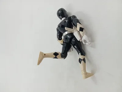 Bandai Power Rangers Black Ranger Actionfigur Retro 20cm Schwarz