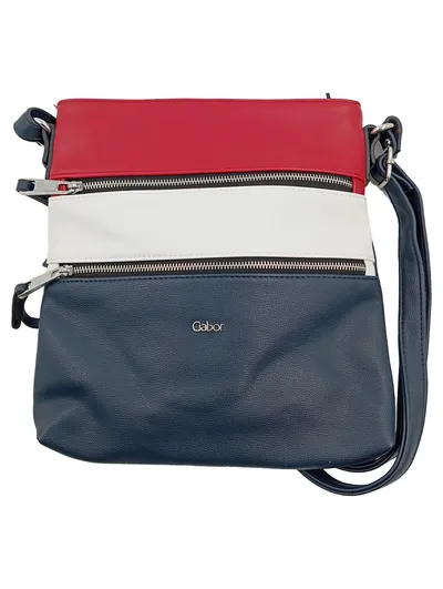 Gabor Damen Umhängetasche Rot Weiß Blau Maritim Crossbody Tasche