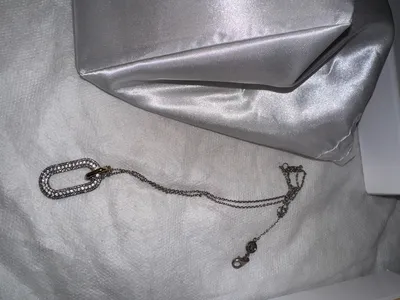 TI SENTO Milano Damen Halskette Silber Strass Karabiner Anhänger Modern