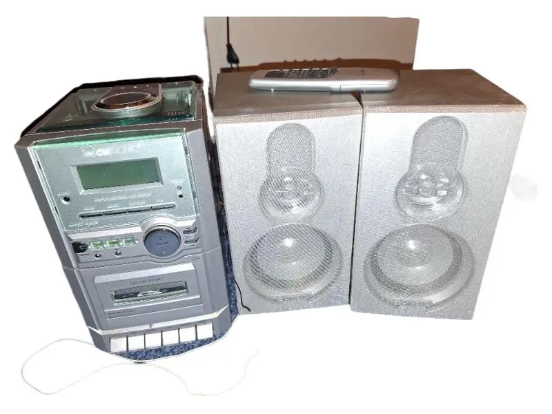 Clatronic MC 1013 CD Kompaktanlage Stereoanlage Kassette CD Radio Silber 1