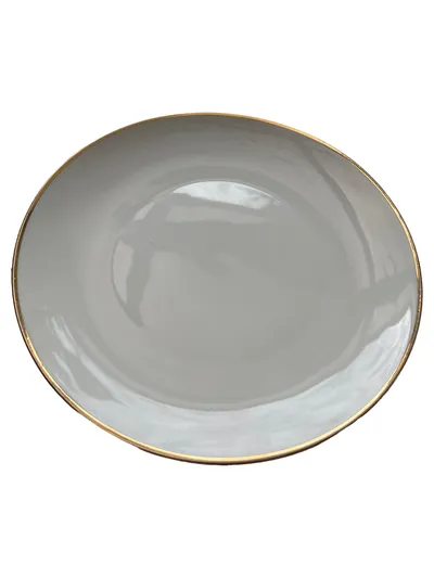 Bavaria Platzteller 20 cm Grau Elegant Porzellan Uni Festlich