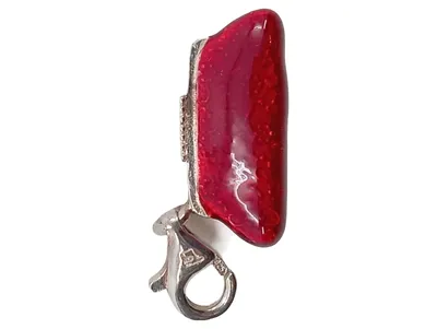 Thomas Sabo Charm Anhänger Handtasche Rot Sterlingsilber Emaille Damen