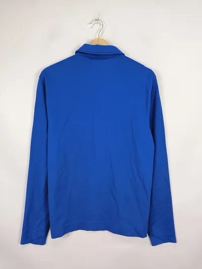 Bogner Herren Langarm Poloshirt Blau Gr. 48 M Casual