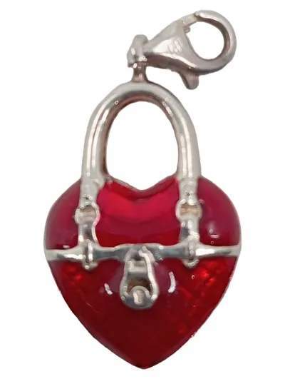 Thomas Sabo Damen Charm Anhänger Herz Rot Metall Emaille