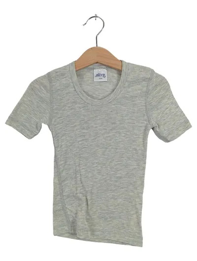 Alive Kinder Unterwäsche Set Shirt + Hose Gr. 104 Grau Meliert