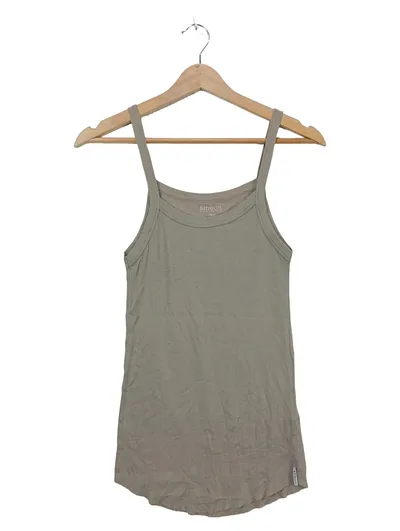 81hours Basic Top Rippstrick Ärmellos Damen Baumwolle Beige Gr. 38 M