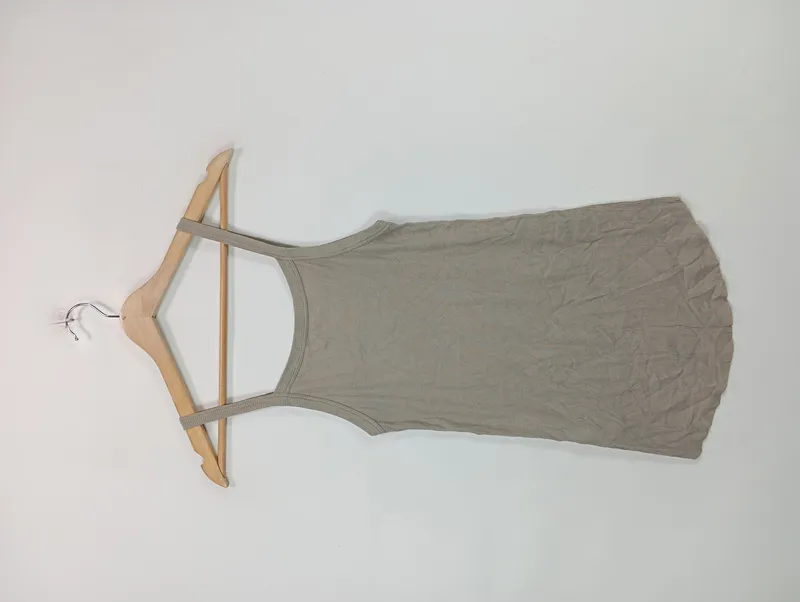 81hours Basic Top Rippstrick Ärmellos Damen Baumwolle Beige Gr. 38 M 2