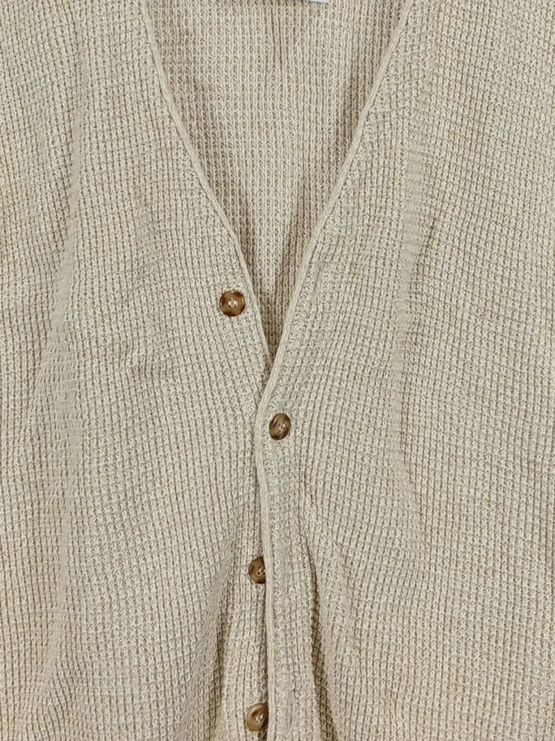 Eddie Bauer Damen Pullunder Strickweste Beige Gr. 42/XL Casual Baumwolle 3