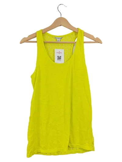 American Eagle Outfitters Damen Tanktop Gr. 36/S Gelb Casual Lochmuster