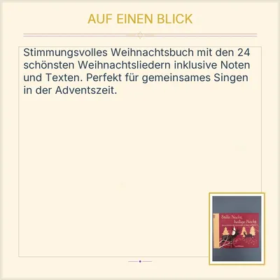 Stille Nacht heilige Nacht arsEdition 24 Weihnachtslieder Noten Texte Buch