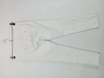 Strenesse Stoffhose Weiß Elegant Damen Gr. 36 W28 S Baumwolle Business