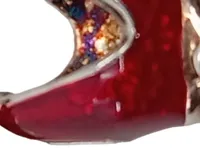 Thomas Sabo Charm Anhänger Damen Kleid Rot Silber Emaille Strass Charmant 4