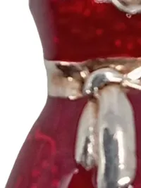 Thomas Sabo Charm Anhänger Damen Kleid Rot Silber Emaille Strass Charmant 5