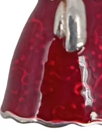 Thomas Sabo Charm Anhänger Damen Kleid Rot Silber Emaille Strass Charmant 6