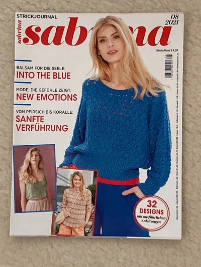 Sabrina Strickjournal 08, 2021 Zeitschrift Stricken 32 Designs Anleitungen Mode