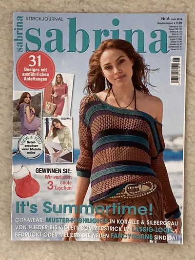 Sabrina Strickjournal Nr. 6 Juni 2018 Zeitschrift Sommer Strickmode DIY