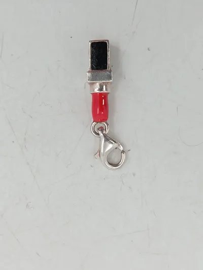 Thomas Sabo Damen Lippenstift Charm Anhänger Silber Rot Emaille Neu