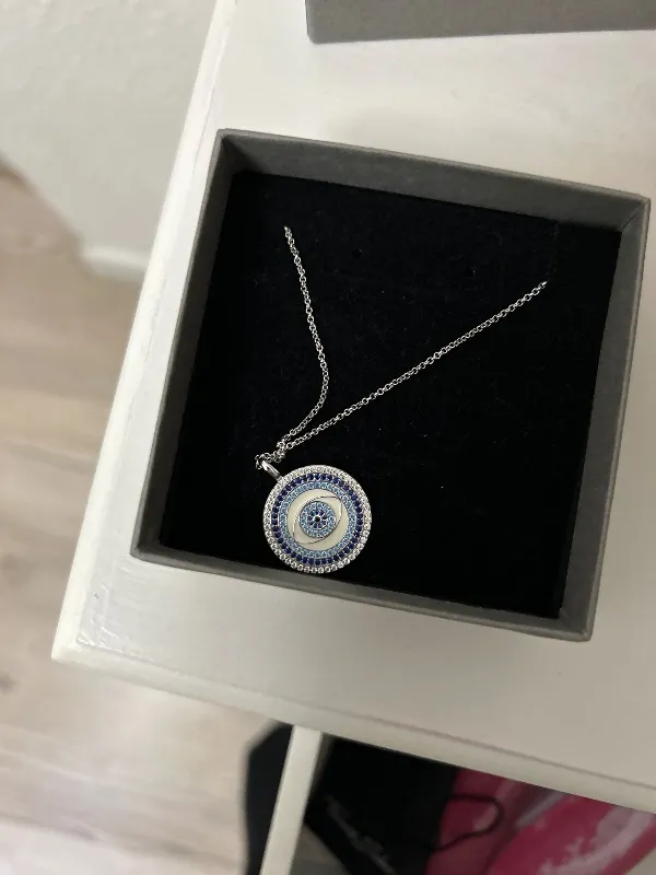 Engelsrufer Halskette mit Anhänger Nazar Auge Silber Damen 48 cm 3