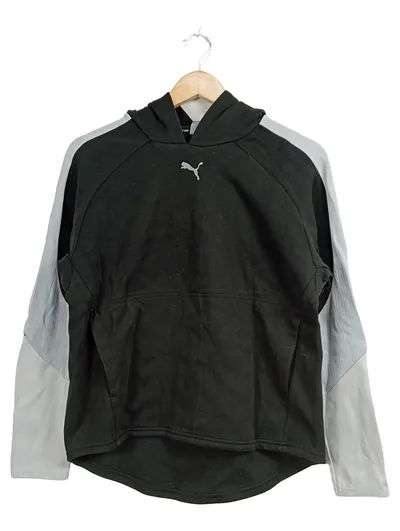 PUMA Damen Kapuzenpullover Hoodie Dry Cell Schwarz Grau Gr. XS Sportlich