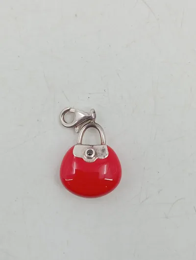 Thomas Sabo Damen Charm Anhänger Handtasche Rot Metall Emaille