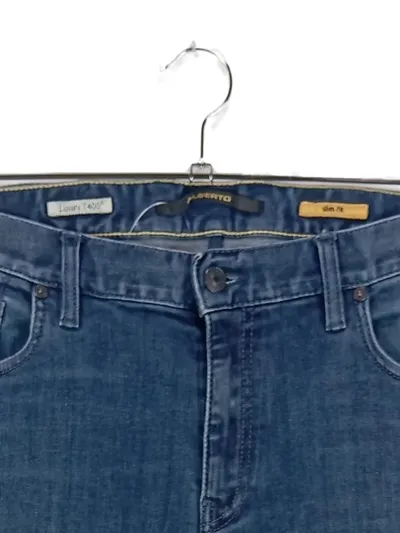ALBERTO Herren Jeans Slim Fit Hose Blau Casual Größe 33x34