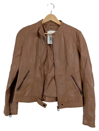 Zuiki Basik Kunstlederjacke Damen Gr. M Braun Bikerjacke Cognac