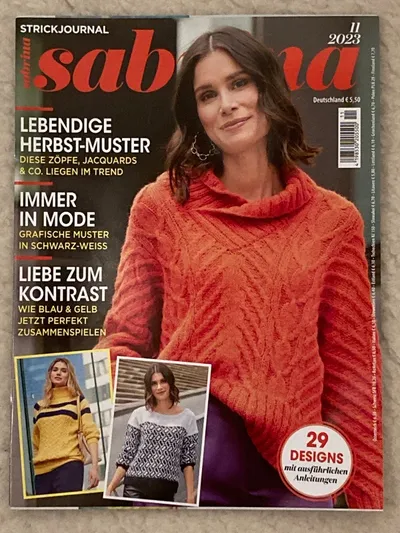 Sabrina Strickjournal 11/2023 Zeitschrift Herbst Muster 29 Designs DIY