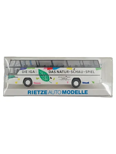 Rietze Modellbus Reisebus IGA Stuttgart Expo 93 Das Natur-Schau-Spiel Weiß