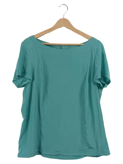 Luisa Cerano Damen Bluse Kurzarm Türkis Gr. 42 XL Klassisch