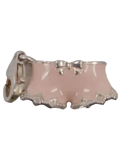 Thomas Sabo Charm Anhänger Unterwäsche Pink Silber Emaille Charmant