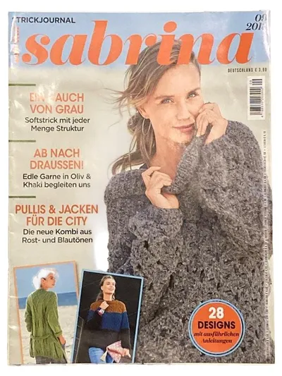 Sabrina Strickjournal 09, 2018 Zeitschrift Stricken Anleitungen Pullis Jacken