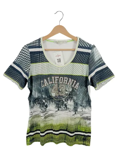 Passport T-Shirt Damen Gr. 42 XL California 43 Mehrfarbig Strass Casual
