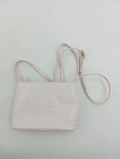 VOI Umhängetasche Damen Rosa Kunstleder Krokoprägung Klein