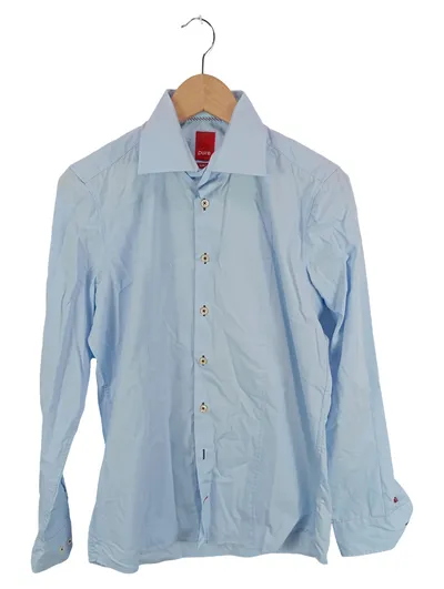 PURE Herren Freizeithemd Hemd Casual Blau Gr. 48/M Langarm Slim Fit