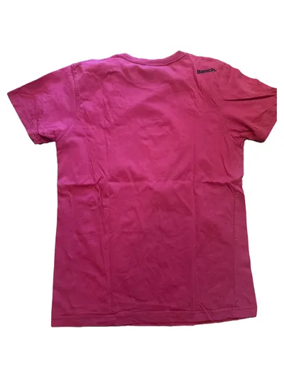 Bench. Damen T-Shirt Gr. 36 Pink Casual Kurzarm Logo Print