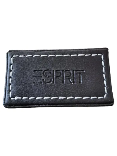 Esprit Teelichthalter Leder quadratisch Modern Schwarz 7.5cm Breite