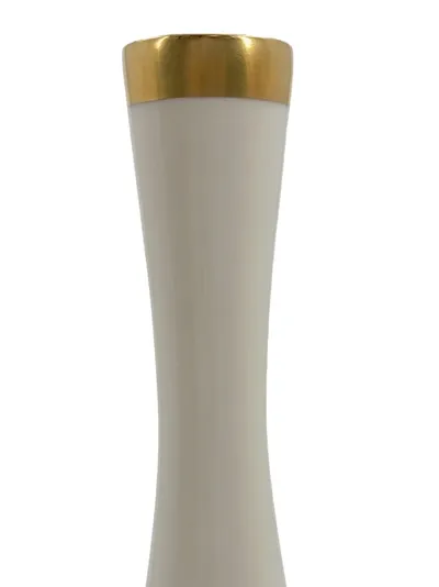 Lindner Vase Porzellan Weiß Goldrand Klassisch Rheingold 23cm hoch