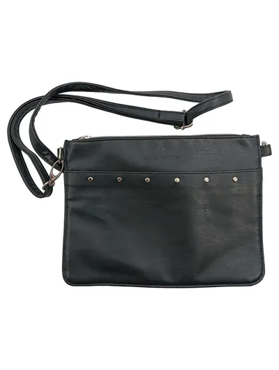 DANIEL HECHTER Damen Umhängetasche Schwarz Modern Crossbody Bag Nieten