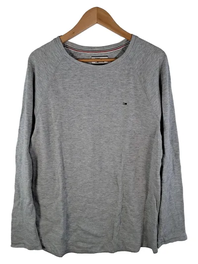 Tommy Hilfiger Denim Sweatshirt Herren M Grau Langarm Pullover