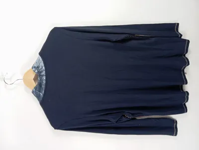 golléhaug Sweatjacke Damen Gr. 44 Blau Herbstmotiv Blätter Print