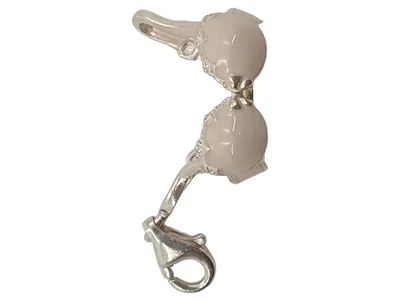Thomas Sabo Charm Anhänger BH Sterlingsilber Emaille Beige Feminin