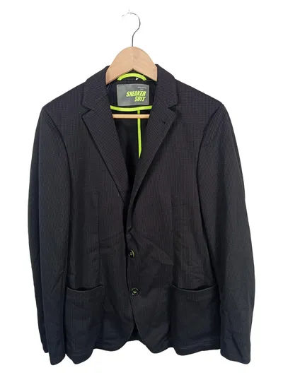 Benvenuto Sakko Herren Gr. 94 Grau Modern Strukturmuster